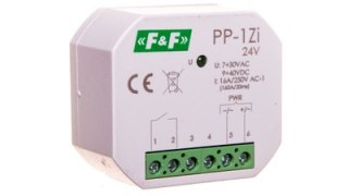 PP-1Z-LED-24V Przekaźnik elektromagnetyczny 1Z 16A 7-30V AC/9-40V DC (160A/20ms) PP-1Zi-24V