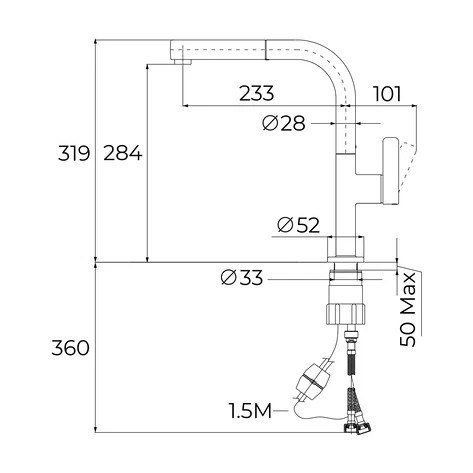 TEKA Bateria kuchenna OVAL 838 czarna