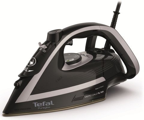 Żelazko parowe TEFAL Puregliss FV8062 FV8062E0 (3000W /Czarno-biały)