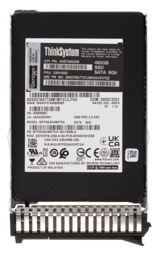 Dysk twardy LENOVO ThinkSystem 480 GB 2.5" 4XB7A82259