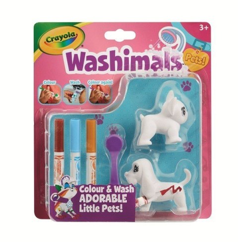 Goliath Zestaw kreatywny Crayola Figurki do malowania Washimals Blister Pack Psy