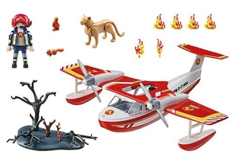 Playmobil Zestaw figurek Action Heroes 71463 Samolot straży pożarnej z funkcją gaszenia pożaru