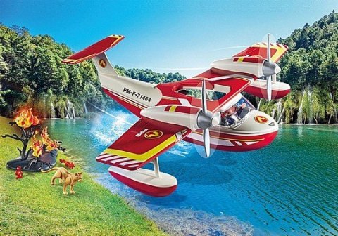 Playmobil Zestaw figurek Action Heroes 71463 Samolot straży pożarnej z funkcją gaszenia pożaru