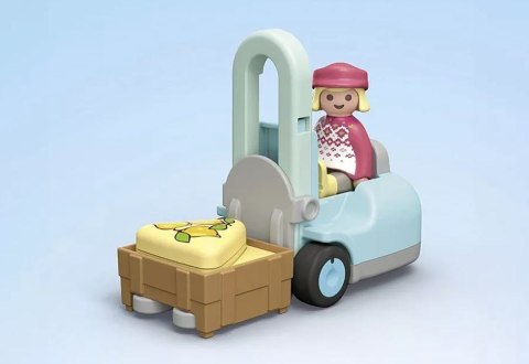 Playmobil Zestaw z figurkami Junior 71691 Ekologiczny stragan z wózkiem widłowym