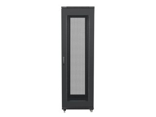 SZAFA INSTALACYJNA RACK STOJĄCA 19" 42U 600X600 CZARNA DRZWI PERFOROWANE LCD LANBERG (FLAT PACK) V2