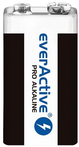 Baterie EVERACTIVE Alkaliczna PP3 (9V, 6LR61, 6F22, 6R61) 650mAh 1 szt. EV6LR61-PRO