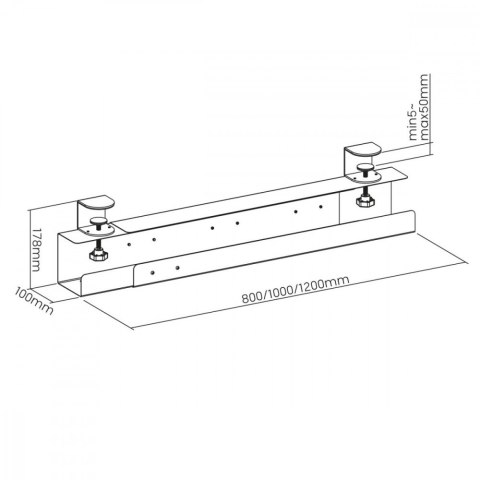 Maclean Organizer podbiurkowy na kable, MC-333 max 5kg