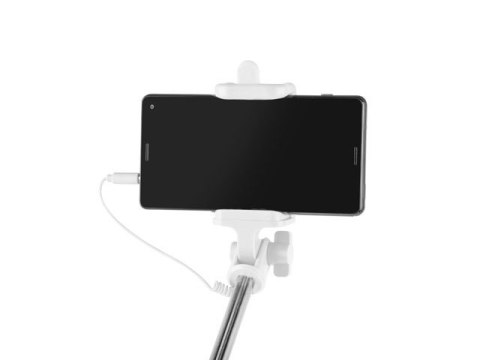 Natec Selfie stick Monopod przewodowy SF-20W Biały