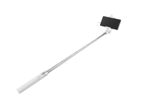 Natec Selfie stick Monopod przewodowy SF-20W Biały