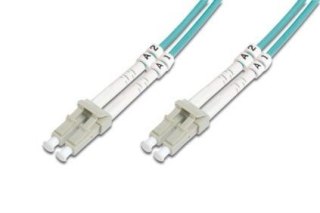 Kabel krosowy (patchcord) DIGITUS światłowodowy LC/LC, dplx, MM 50/125, OM3, LSOH, 3m, turkusowy