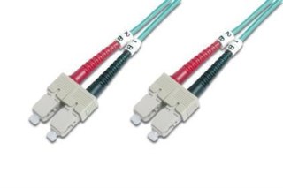 Kabel krosowy (patchcord) DIGITUS światłowodowy SC/SC, dplx, MM 50/125, OM3, LSOH, 3m, turkusowy