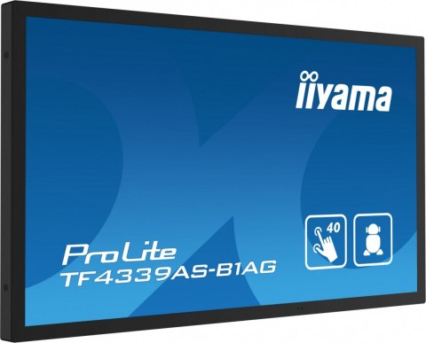 IIYAMA Monitor 43 cale TF4339AS-B1AG,IPS,4K,HDMIx2,DP,RJ45,3xUSB,40pkt, ANDROID,24/7