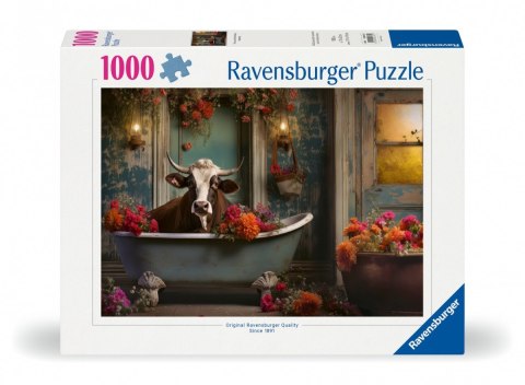 Ravensburger Polska Puzzle 1000 elementów Krowa w kąpieli