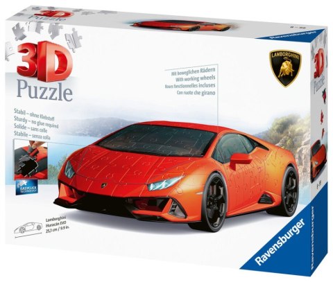 Ravensburger Polska Puzzle 108 elementów 3D Pojazdy Lamborghini Huracan Evo Verde