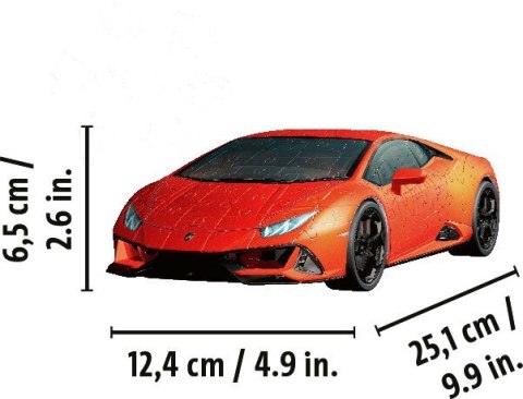 Ravensburger Polska Puzzle 108 elementów 3D Pojazdy Lamborghini Huracan Evo Verde