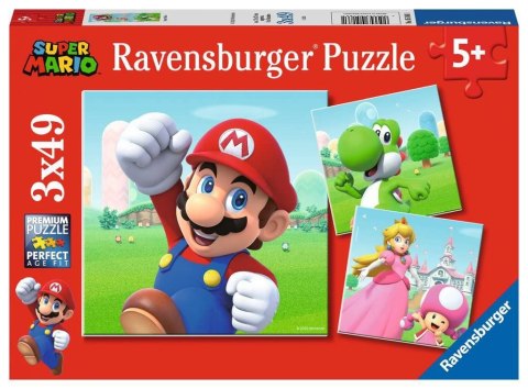 Ravensburger Polska Puzzle 3x49 elementów Super Mario