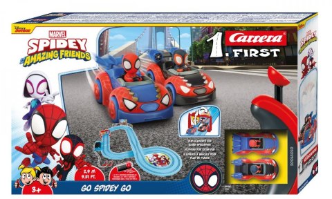 Carrera Tor samochodowy z pojazdami First Spider Man Spidey Go 2,9m