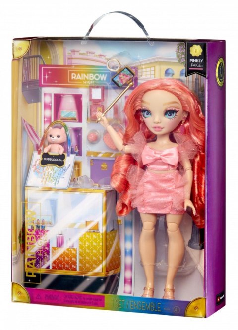 MGA Lalka Rainbow High New Friends Fashion Doll- Pinkly Paige Pink