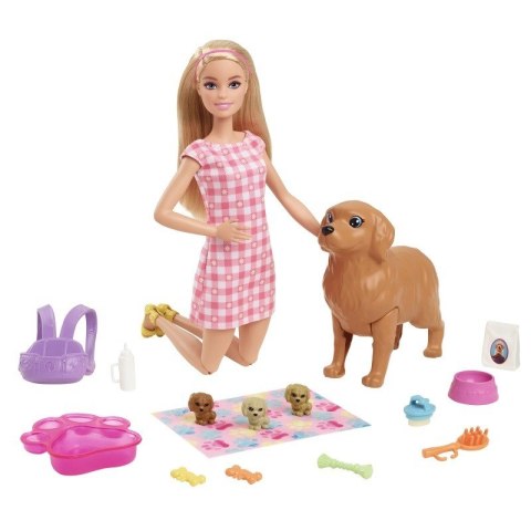 Mattel Lalka Barbie Narodziny piesków zestaw