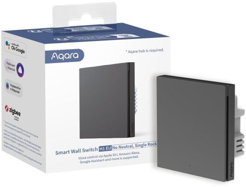 Aqara Smart Wall Switch H1 Szary pojedynczy bez neutrala