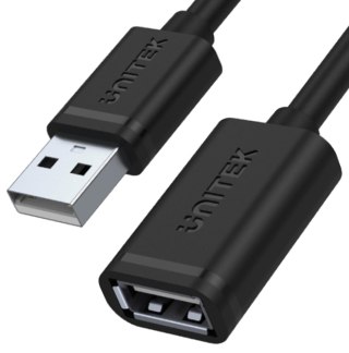 Unitek Y-C447GBK przewód przedłużacz USB 2.0 AM-AF 0,5M