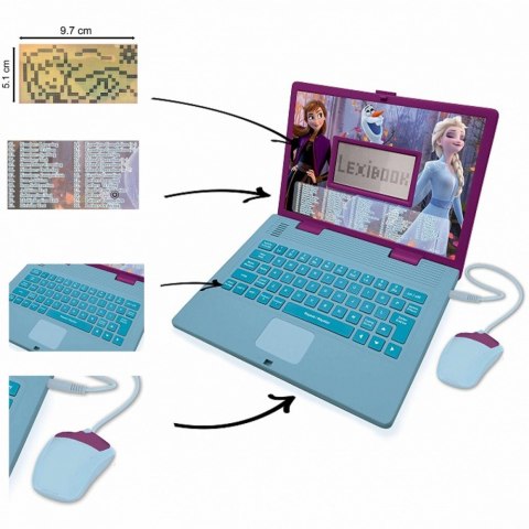 Lexibook Laptop edukacyjny Disney Frozen dwujęzyczny PL/ ENG 124 aktywności