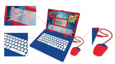 Lexibook Laptop edukacyjny Spider-Man Trzyjęzyczny UA/ENG/PL 186 aktywności