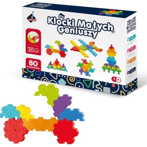 ASKATO Klocki Małych Geniuszy - Puzzle 80 elementów