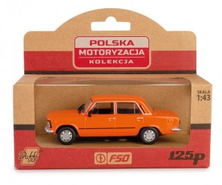 Daffi Pojazd PRL Fiat 125p pomarańczowy