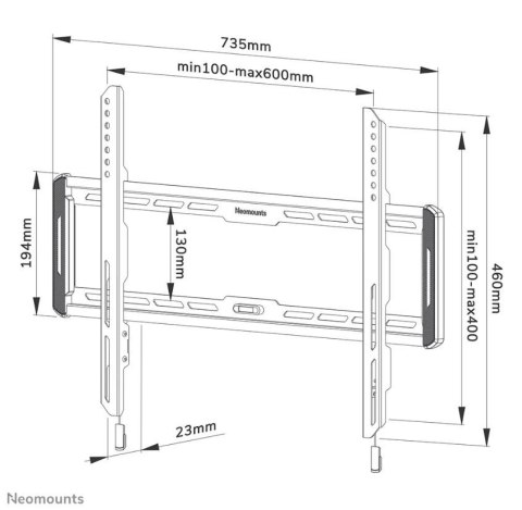 Uchwyt do TV NEOMOUNTS BY NEWSTAR WL30-550BL16 (nośność 70kg \40 - 75 cali)