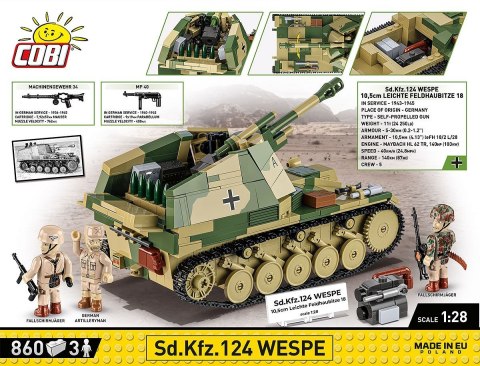 Cobi Klocki Klocki SD.KFZ.124 Wespe 860 klocków