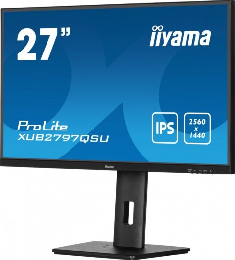 IIYAMA Monitor 27 cali XUB2797QSN-B2 IPS,QHD,USB-c Dock,HDMI /5y/