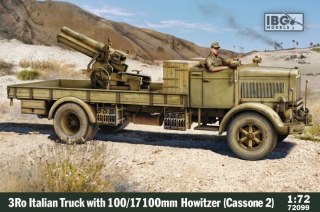 Ibg Model plastikowy 3Ro Italian Truck with 100/17 100mm Howitzer 1/72