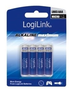 Baterie LOGILINK Alkaliczna AAA (LR03) 650mAh 4 szt. LR03B4