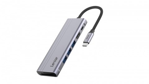 Lexar Hub 7-in-1 USB-C USB3.2 Gen1. Type-C, 3xUSB-A HDMI, SD, microSD slot. PD 100W