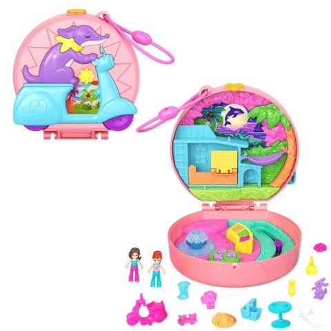 Mattel Figurki Polly Pocket Zestaw kompaktowy, Skuter Pieska