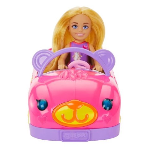 Mattel Lalka Barbie Chelsea Misiowy pojazd zestaw z samochodem