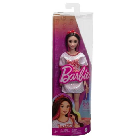 Mattel Lalka Barbie Fashionistas brunetka z falowanymi włosami