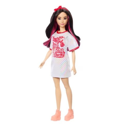 Mattel Lalka Barbie Fashionistas brunetka z falowanymi włosami