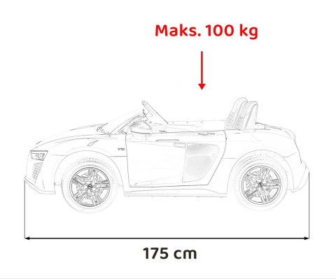 Pojazd Audi Spyder R8 LIFT STRONG Biały