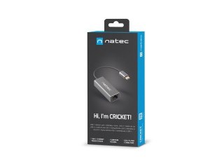 Karta sieciowa przewodowa NATEC Karta sieciowa Cricket USB-C 3.1 - RJ-45 1Gb na kablu NNC-1925