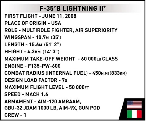 Cobi Klocki Klocki F-35B Stovl Lightning II 610 klocków