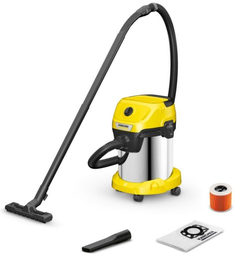 Odkurzacz uniwersalny KARCHER WD 3 S V-17/4/20 1.628-135.0 (1000W /Żółty )