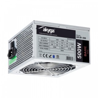 AKYGA Zasilacz ATX 500W AK-B1-500 P4 PCI-E 6+2 pin 3x SATA 2x Molex PPFC FAN 12cm