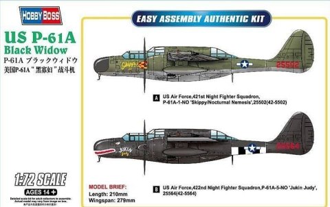 Hobby Boss Model plastikowy US P-61A Black Widow