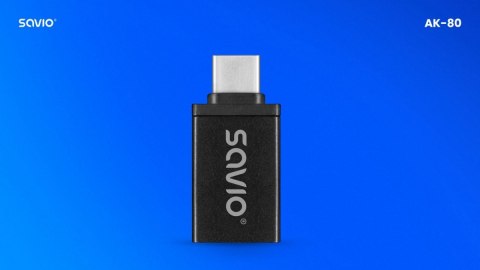 Savio Adapter USB-A 3.1 (F)-USB-C 3.1 (M) AK-80