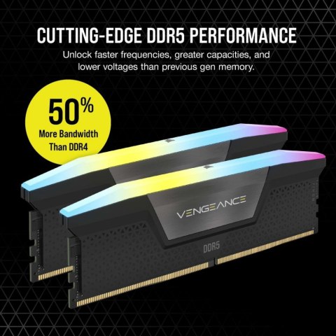 Corsair Pamięć DDR5 Vengeance RGB 64GB/6400 (2*32GB) C32 Intel XMP