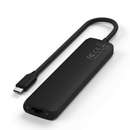 Satechi 7-in-1 USB-C Slim Multiport Adapter with Ethernet - adapter do urządzeń mobilnych (USB-C PD, 2x USB-A, HDMI 4K, Ethernet