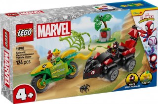 LEGO Klocki SPIDEY 11198 Pościg Spina za Electro w dinopojeździe