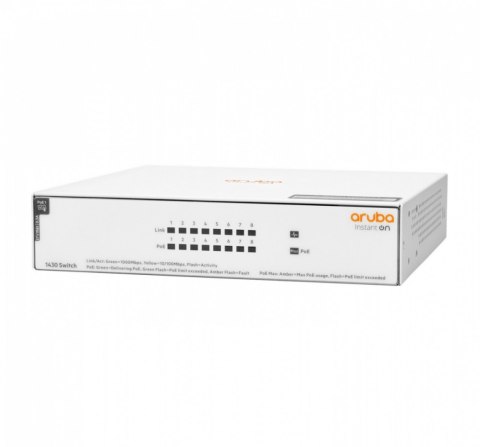 Przełącznik HEWLETT PACKARD ENTERPRISE Przełącznik Switch ARUBA Instant On 1430 8x1GbE PoE R8R46A R8R46A (8x 10/100/1000 PoE+ )